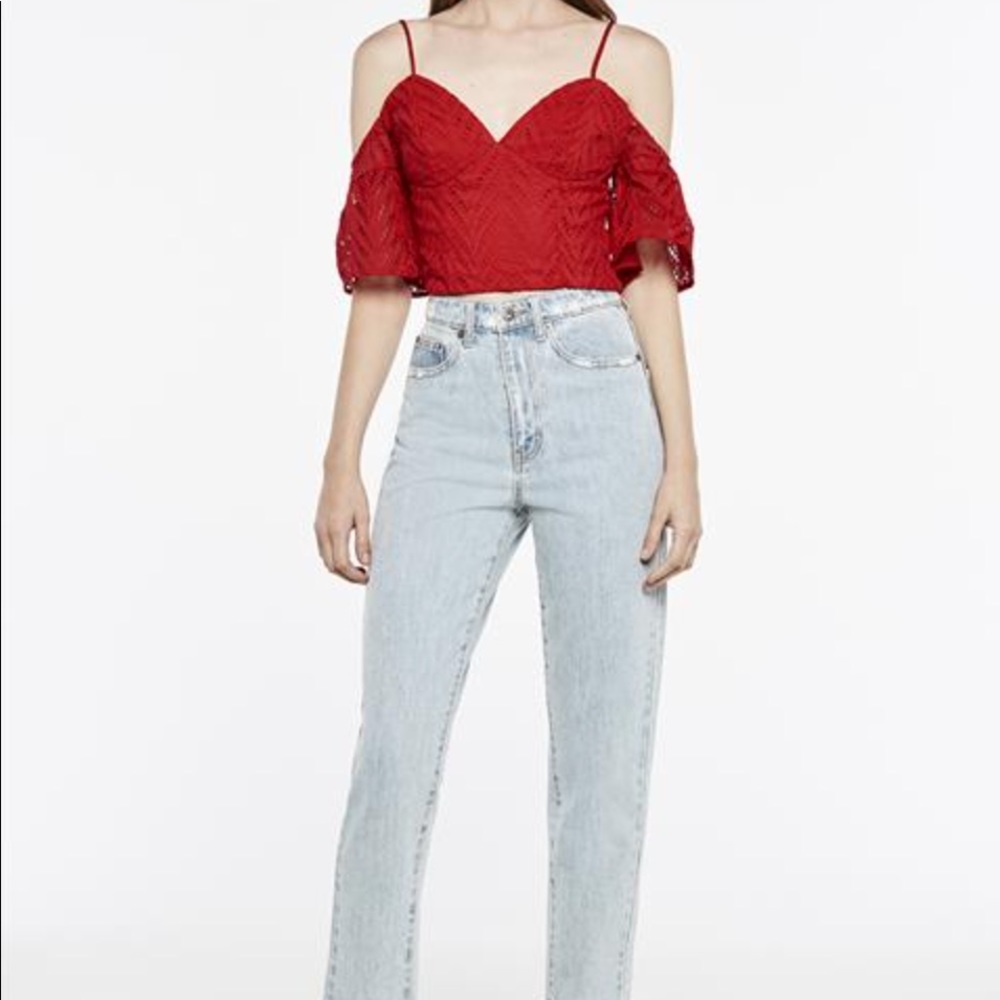 🚫🚫🚫 SOLD NWT Bardot Red Bustier Crop Top ❣️
